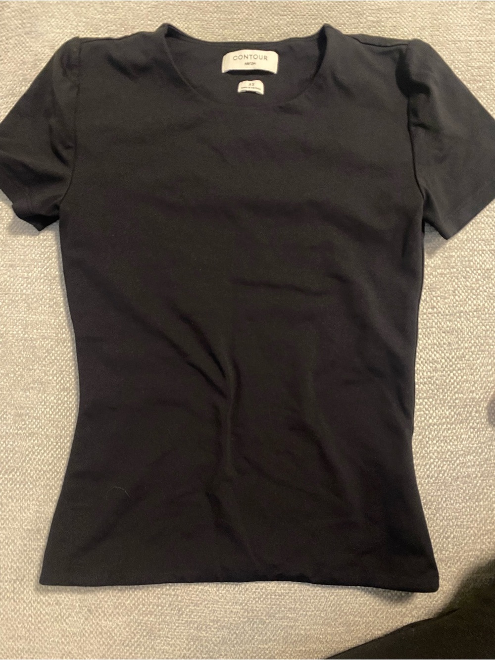 Aritzia Contour Black Short Sleeve Crew Tee